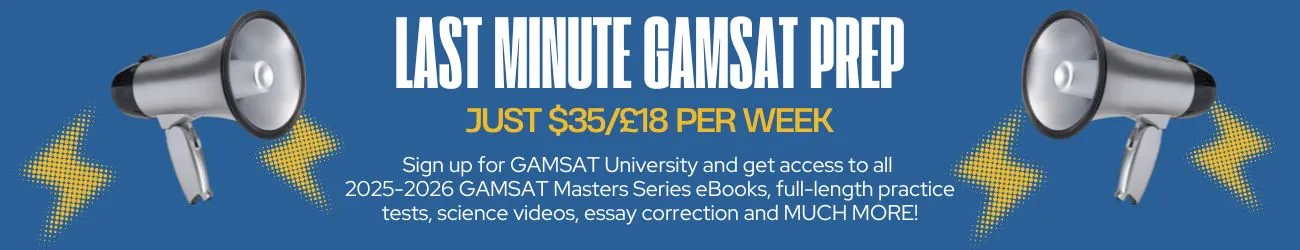 Gold Standard's new 2024 GAMSAT University Promo