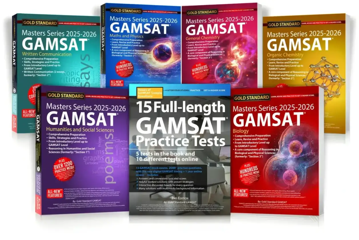 Gold Standard's new 2024 Masters Series GAMSAT preparation books